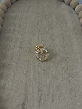 Sacraments First Holy Communion Gold Tone and Crystal Chalice Pin